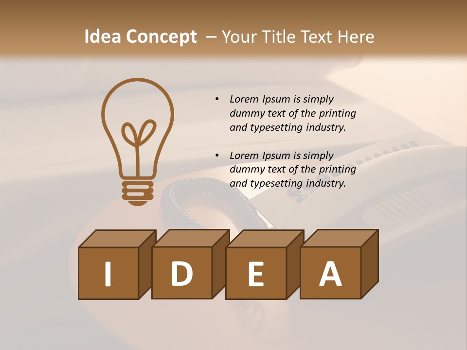 A Phone On A Table Next To A Bed PowerPoint Template