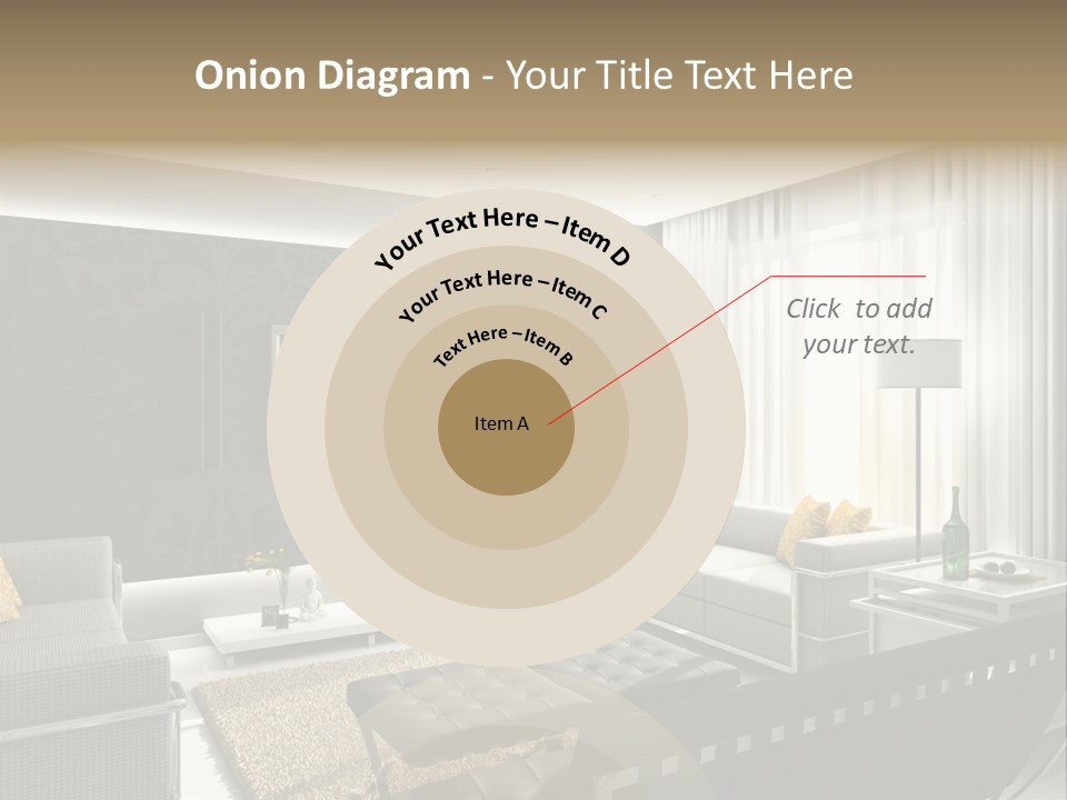 Modern Interior. 3D Render. Living-Room. Exclusive Design. PowerPoint Template