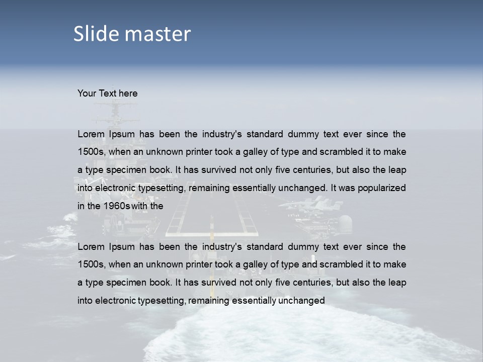 A Striking Image Of A Nuclear Powered Aircraft Carrier PowerPoint Template