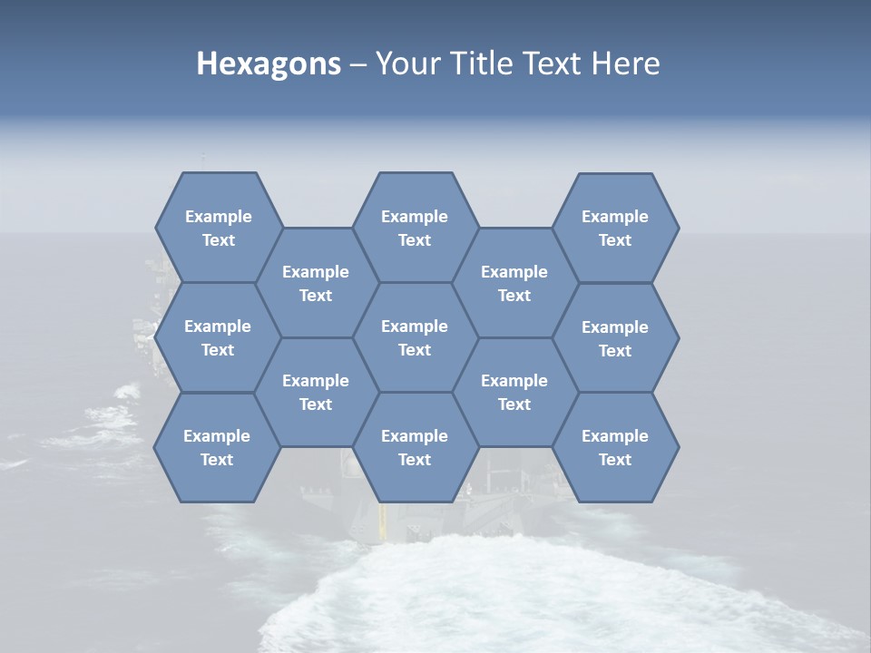 A Striking Image Of A Nuclear Powered Aircraft Carrier PowerPoint Template