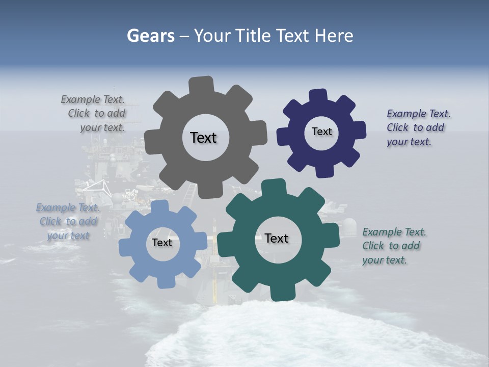 A Striking Image Of A Nuclear Powered Aircraft Carrier PowerPoint Template
