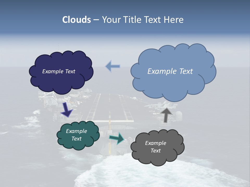 A Striking Image Of A Nuclear Powered Aircraft Carrier PowerPoint Template