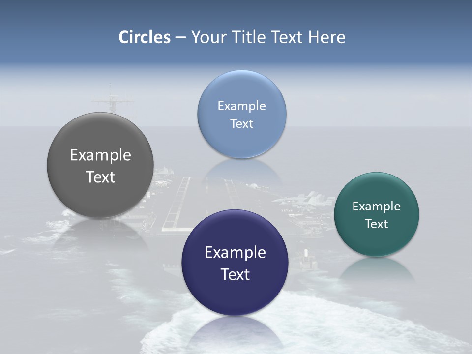 A Striking Image Of A Nuclear Powered Aircraft Carrier PowerPoint Template