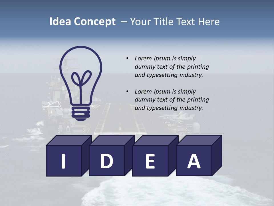 A Striking Image Of A Nuclear Powered Aircraft Carrier PowerPoint Template