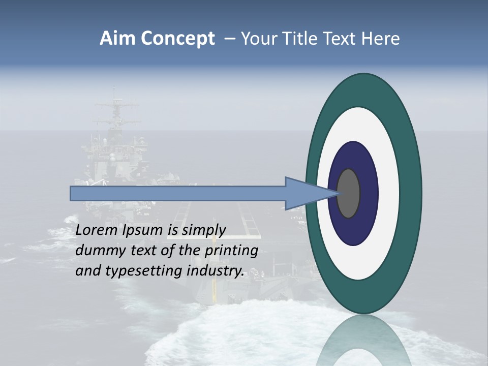 A Striking Image Of A Nuclear Powered Aircraft Carrier PowerPoint Template