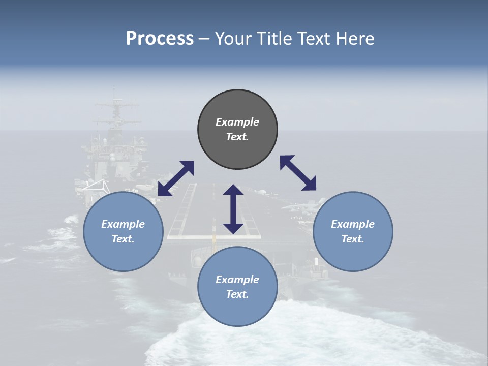 A Striking Image Of A Nuclear Powered Aircraft Carrier PowerPoint Template