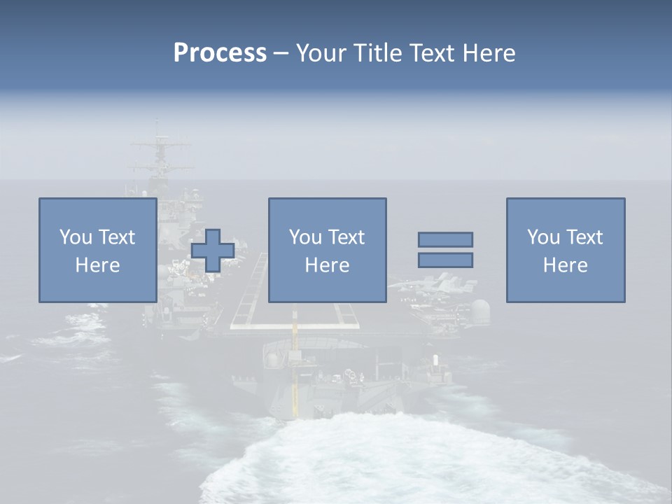 A Striking Image Of A Nuclear Powered Aircraft Carrier PowerPoint Template