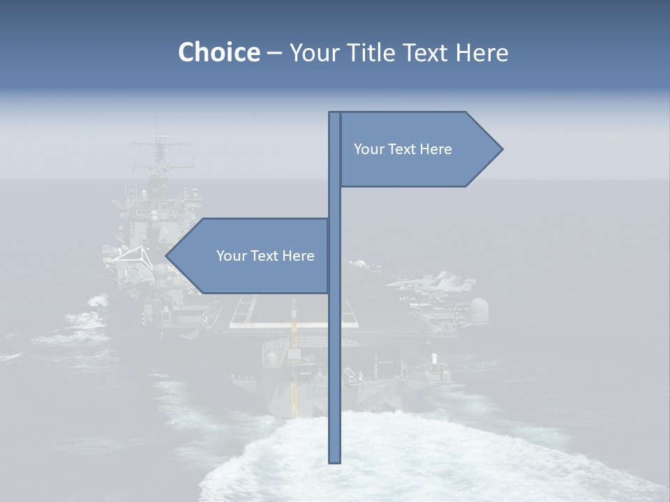 A Striking Image Of A Nuclear Powered Aircraft Carrier PowerPoint Template