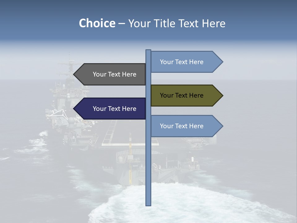 A Striking Image Of A Nuclear Powered Aircraft Carrier PowerPoint Template