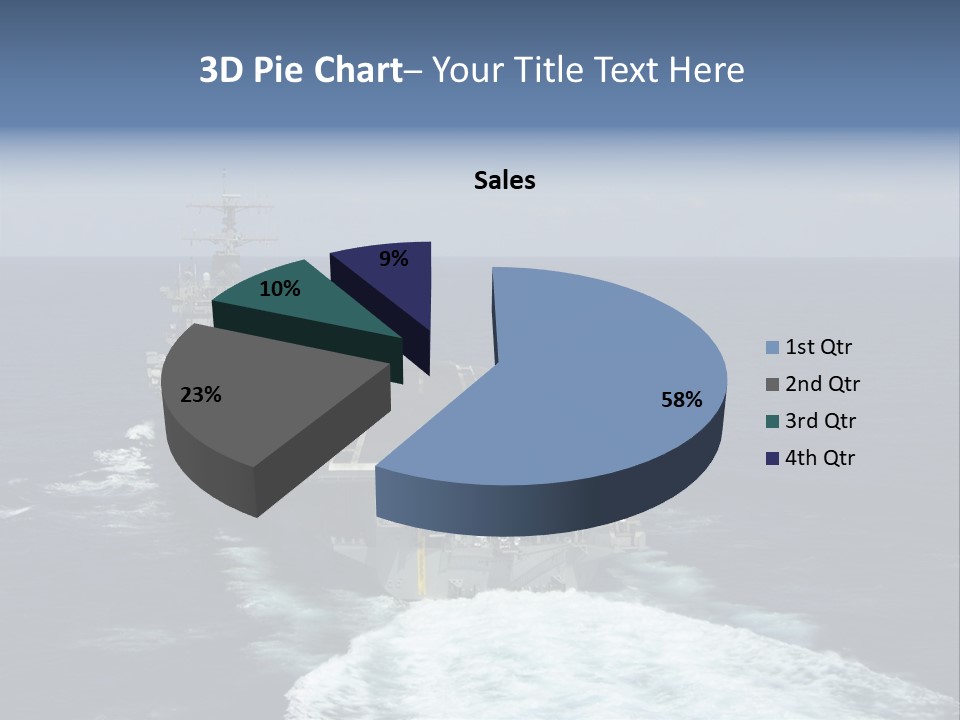 A Striking Image Of A Nuclear Powered Aircraft Carrier PowerPoint Template