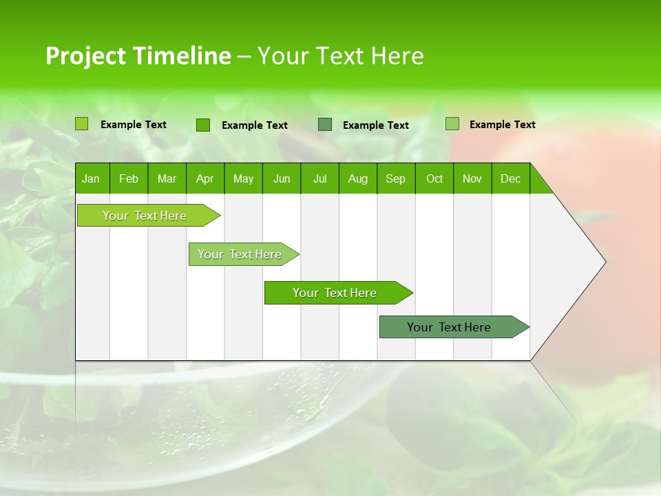 A Salad With Lettuce And Tomatoes On A Table PowerPoint Template