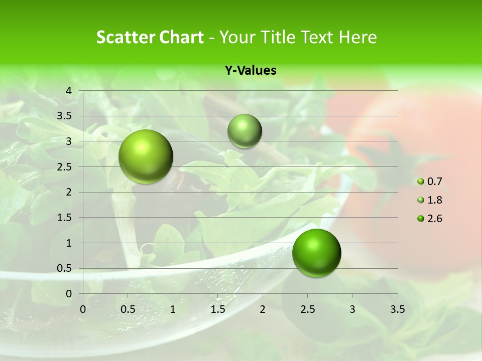 A Salad With Lettuce And Tomatoes On A Table PowerPoint Template
