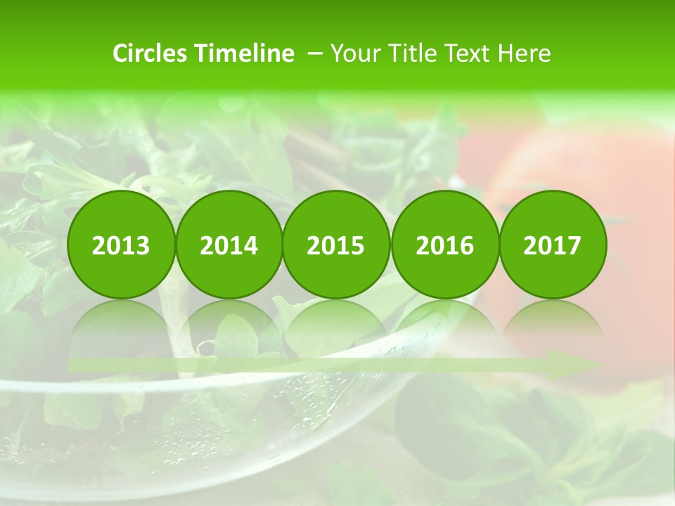 A Salad With Lettuce And Tomatoes On A Table PowerPoint Template