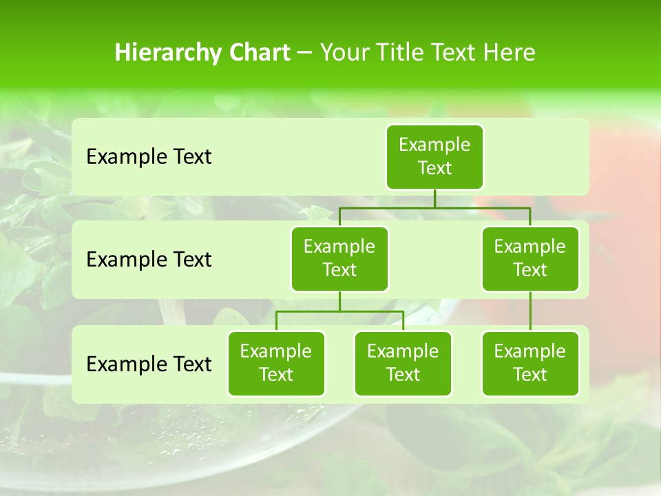 A Salad With Lettuce And Tomatoes On A Table PowerPoint Template