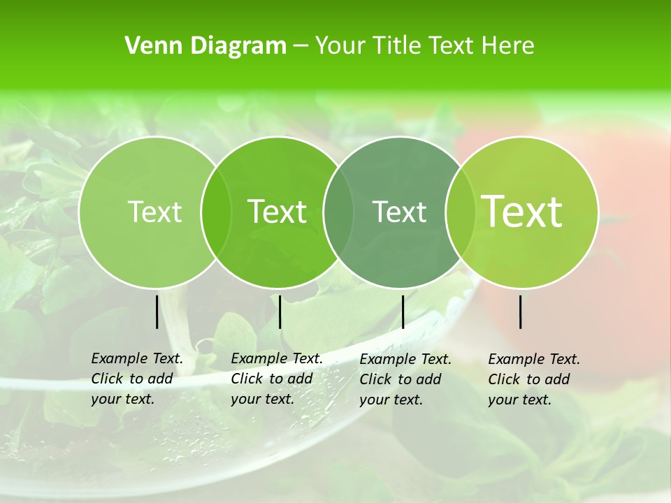 A Salad With Lettuce And Tomatoes On A Table PowerPoint Template