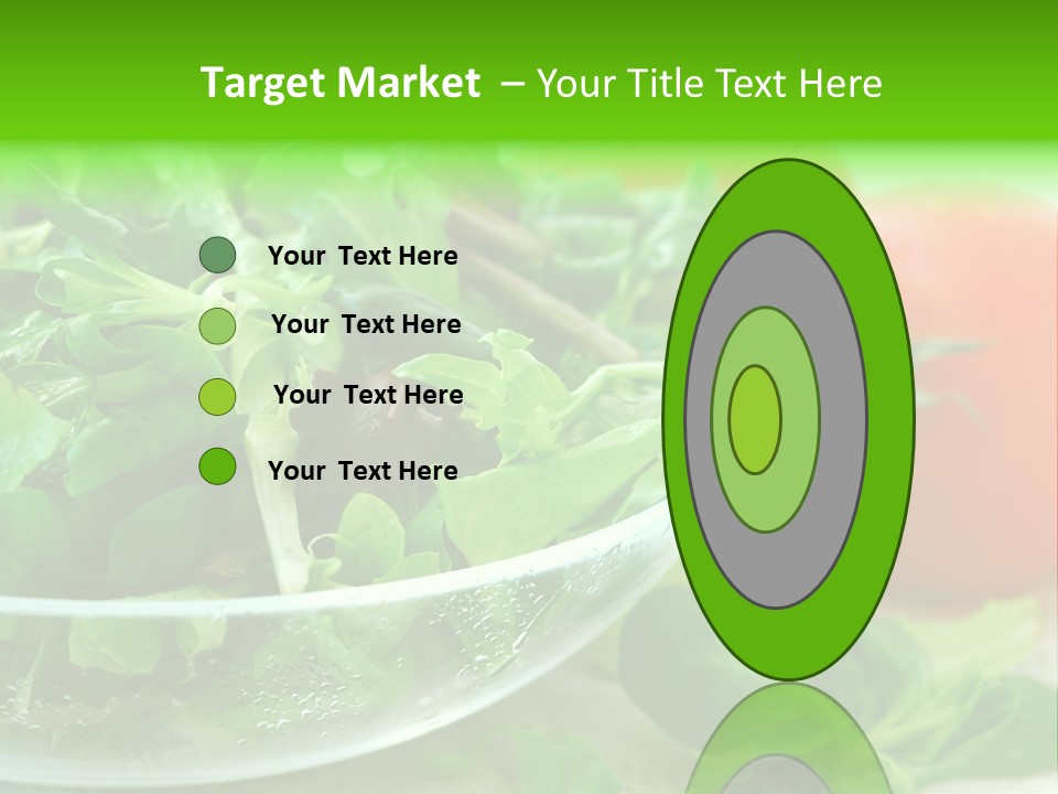 A Salad With Lettuce And Tomatoes On A Table PowerPoint Template