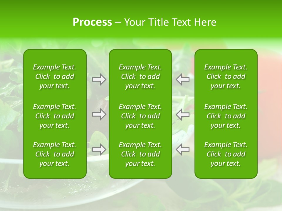 A Salad With Lettuce And Tomatoes On A Table PowerPoint Template