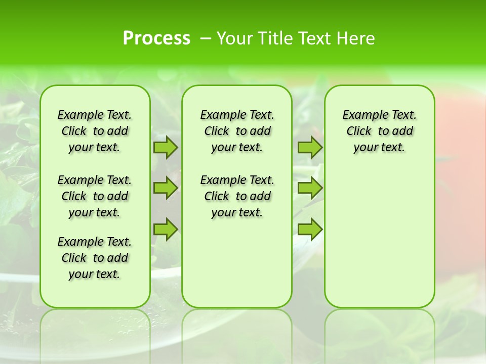 A Salad With Lettuce And Tomatoes On A Table PowerPoint Template