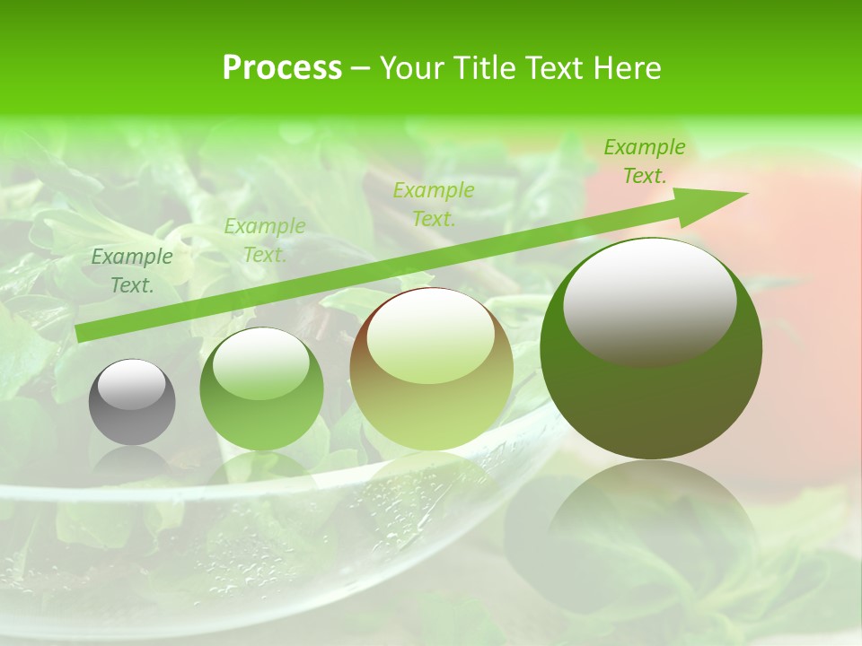 A Salad With Lettuce And Tomatoes On A Table PowerPoint Template