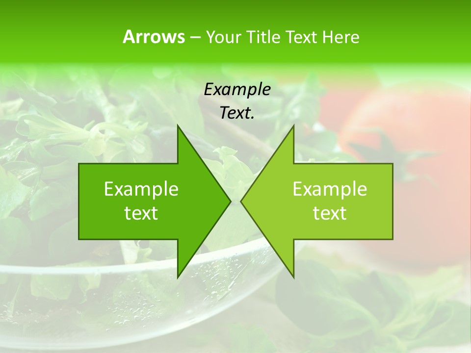A Salad With Lettuce And Tomatoes On A Table PowerPoint Template