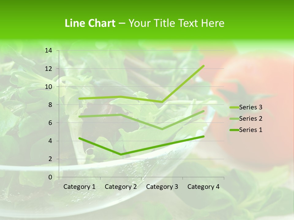 A Salad With Lettuce And Tomatoes On A Table PowerPoint Template