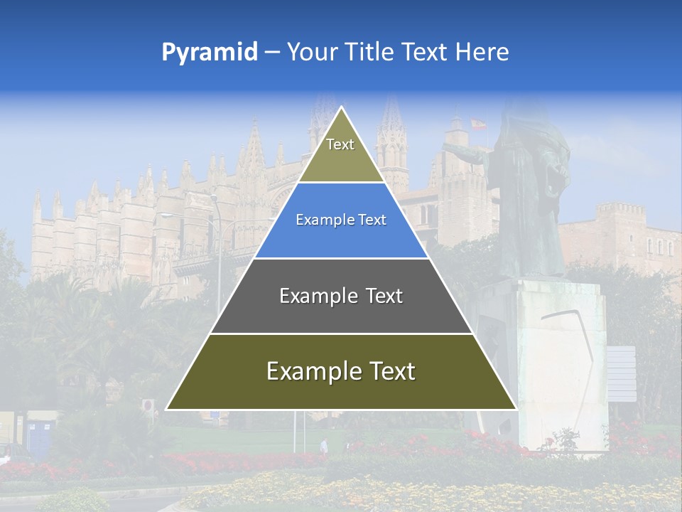 A Statue In Front Of A Castle With A Blue Sky PowerPoint Template