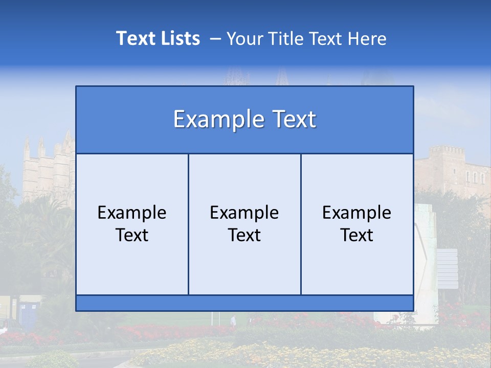 A Statue In Front Of A Castle With A Blue Sky PowerPoint Template