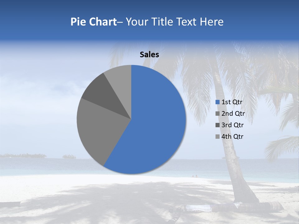 A Palm Tree On A Beach With The Ocean In The Background PowerPoint Template