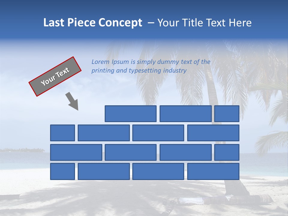 A Palm Tree On A Beach With The Ocean In The Background PowerPoint Template