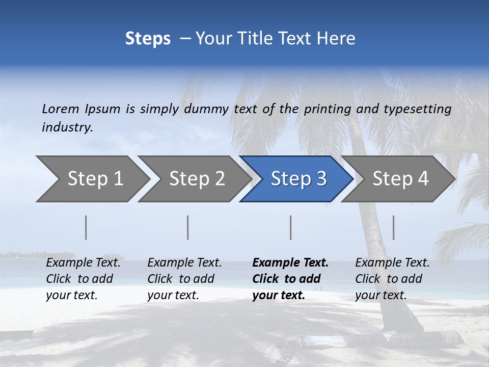 A Palm Tree On A Beach With The Ocean In The Background PowerPoint Template