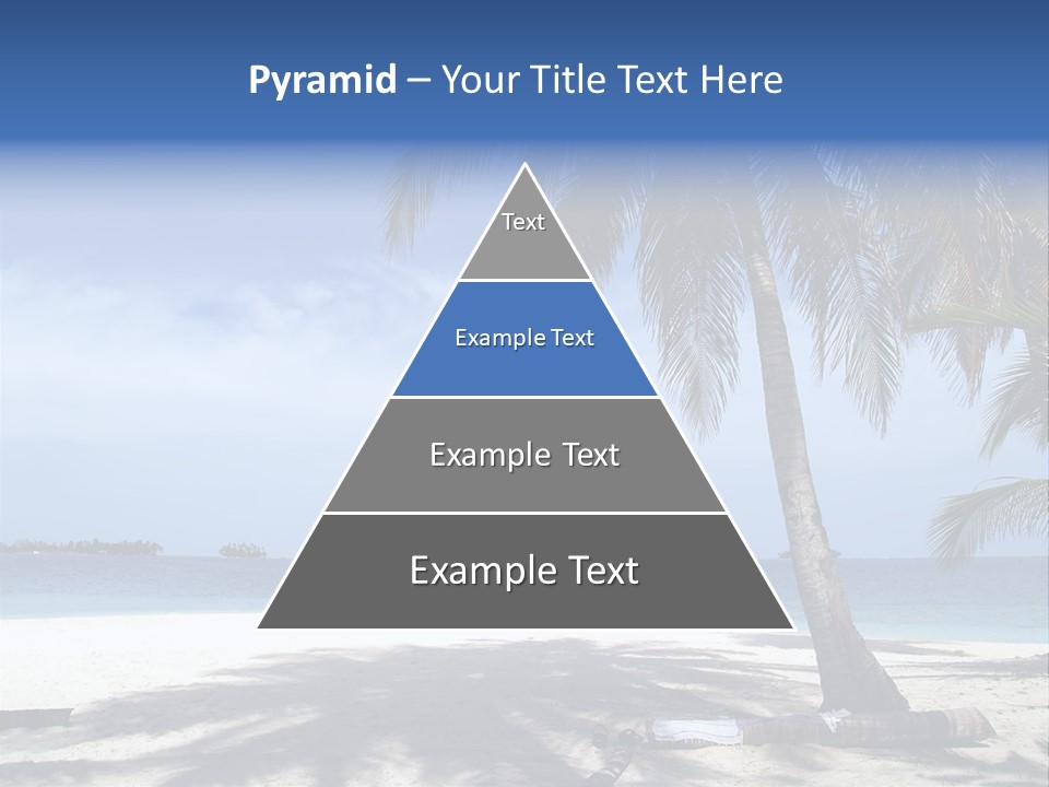 A Palm Tree On A Beach With The Ocean In The Background PowerPoint Template