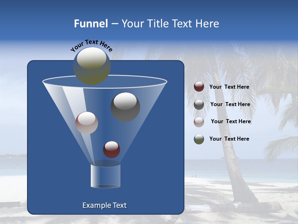 A Palm Tree On A Beach With The Ocean In The Background PowerPoint Template