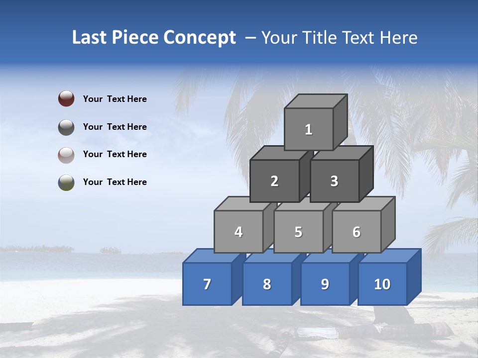 A Palm Tree On A Beach With The Ocean In The Background PowerPoint Template