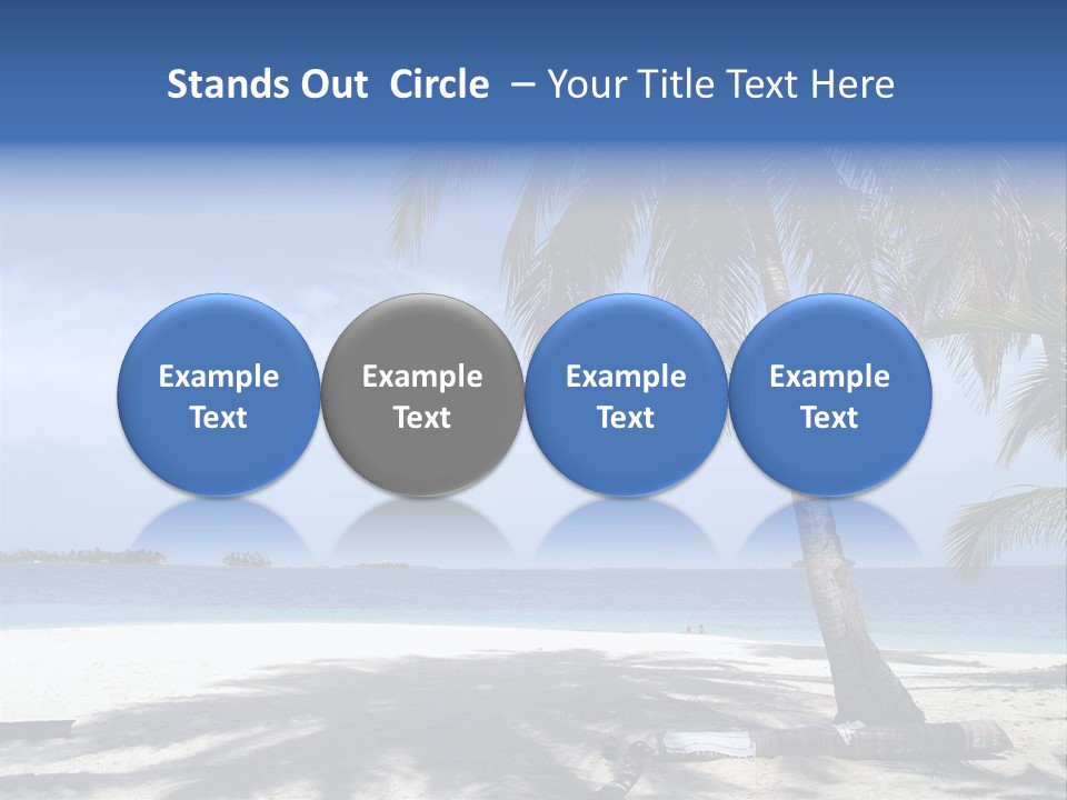 A Palm Tree On A Beach With The Ocean In The Background PowerPoint Template