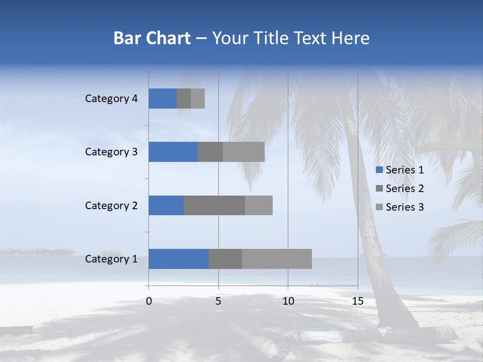 A Palm Tree On A Beach With The Ocean In The Background PowerPoint Template