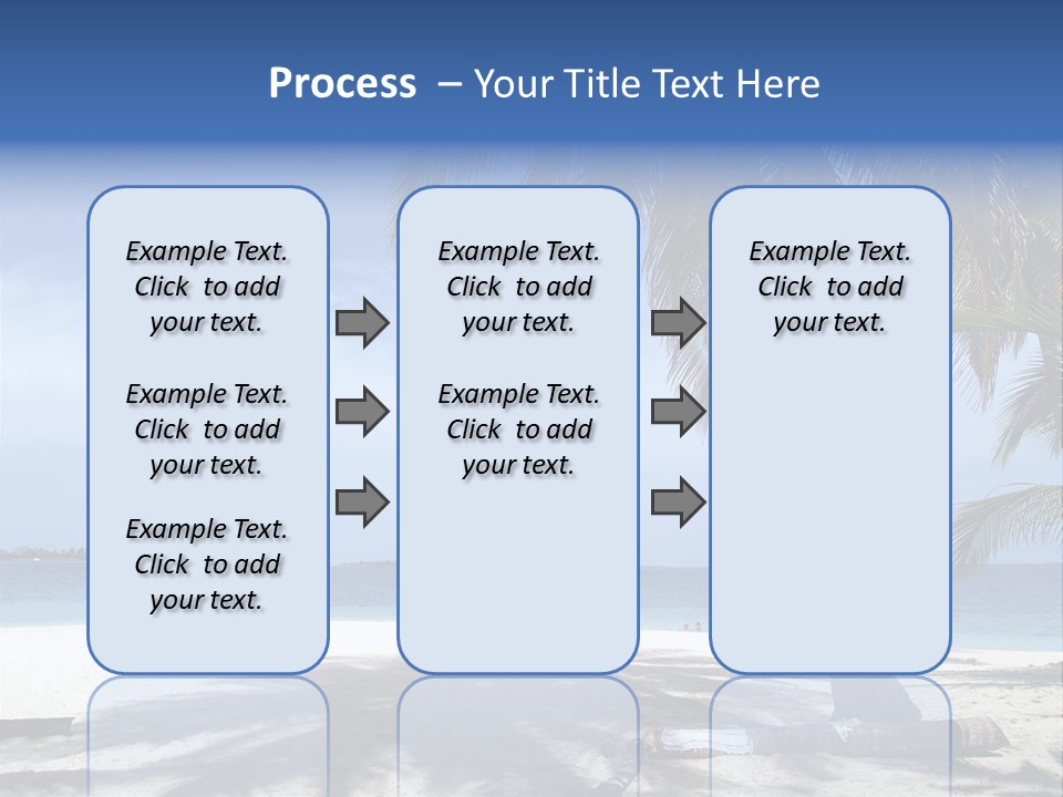 A Palm Tree On A Beach With The Ocean In The Background PowerPoint Template