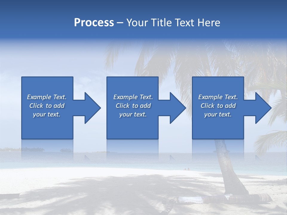 A Palm Tree On A Beach With The Ocean In The Background PowerPoint Template