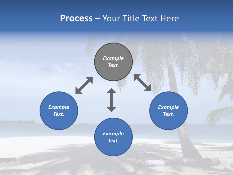 A Palm Tree On A Beach With The Ocean In The Background PowerPoint Template