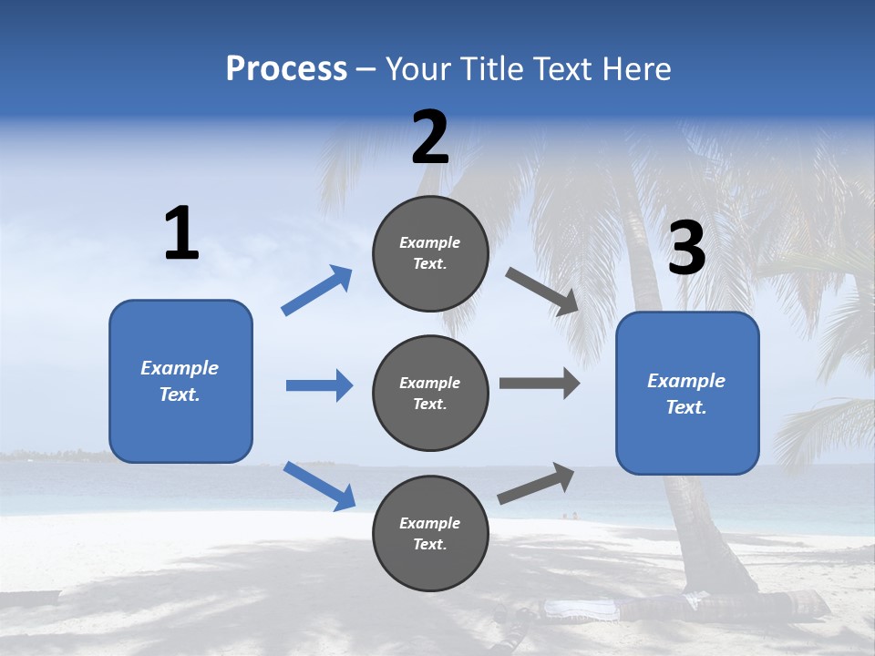 A Palm Tree On A Beach With The Ocean In The Background PowerPoint Template