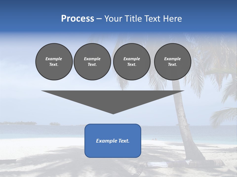 A Palm Tree On A Beach With The Ocean In The Background PowerPoint Template