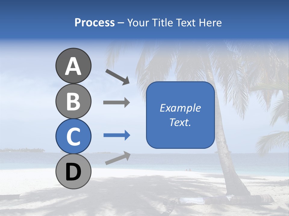 A Palm Tree On A Beach With The Ocean In The Background PowerPoint Template