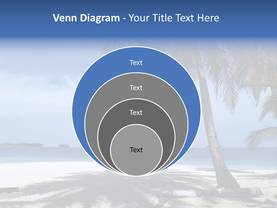 A Palm Tree On A Beach With The Ocean In The Background PowerPoint Template