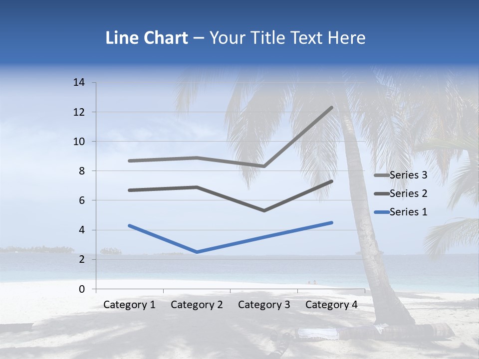 A Palm Tree On A Beach With The Ocean In The Background PowerPoint Template