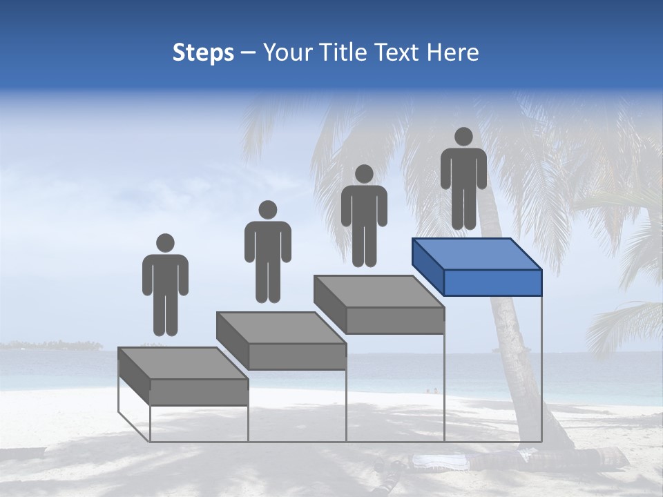 A Palm Tree On A Beach With The Ocean In The Background PowerPoint Template