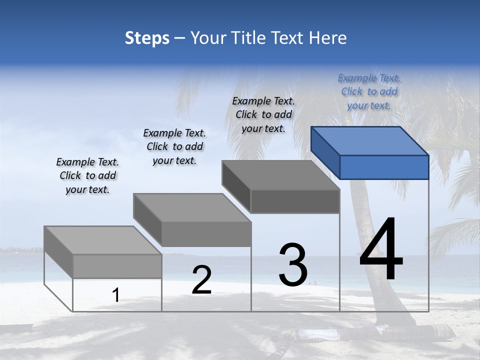 A Palm Tree On A Beach With The Ocean In The Background PowerPoint Template