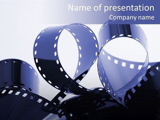 Blue Tinted 35Mm Film Roll PowerPoint Template