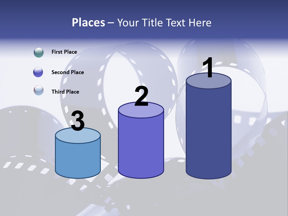 Blue Tinted 35Mm Film Roll PowerPoint Template