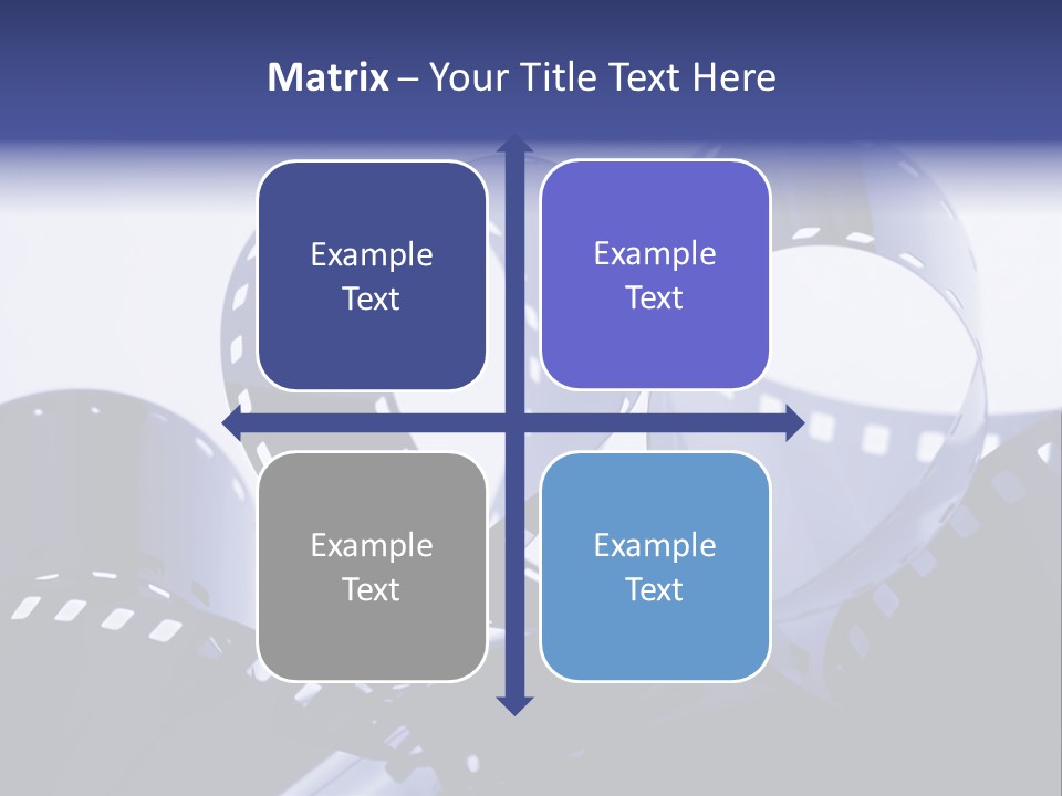Blue Tinted 35Mm Film Roll PowerPoint Template