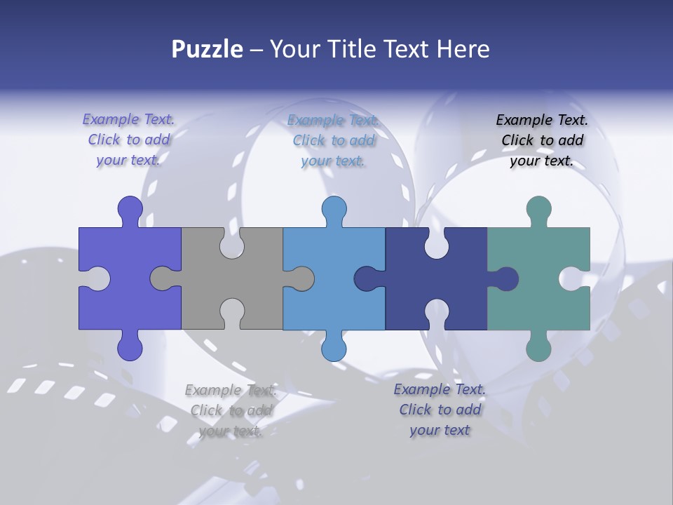 Blue Tinted 35Mm Film Roll PowerPoint Template