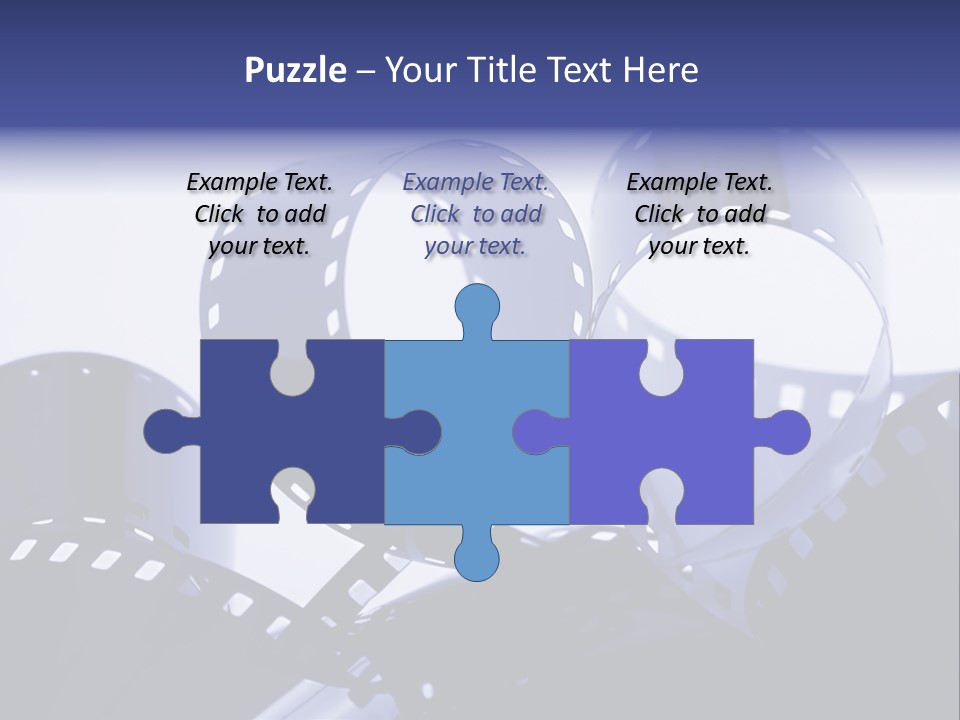 Blue Tinted 35Mm Film Roll PowerPoint Template